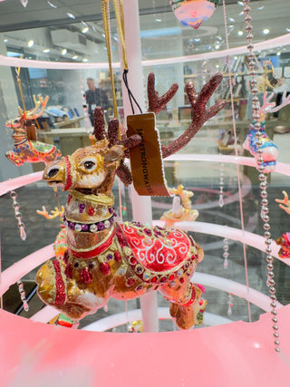 Dancer Reindeer Glass Ornament SDH2117-222
