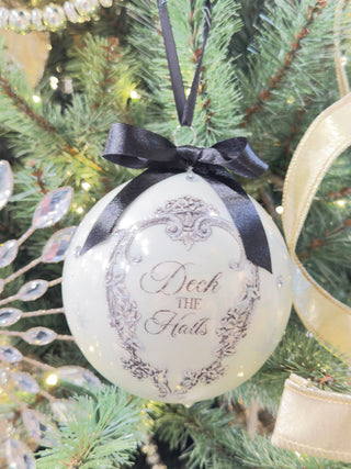Pre-Order Raz Christmas 5" French Holiday Ball Ornament 4524623