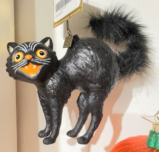 Pre-Order Raz Eric Cortina 5" Fraidy Black Cat Halloween Ornament 4553161