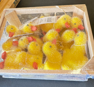 Mini Flocked Ducklings Ducks Set of 3  65484