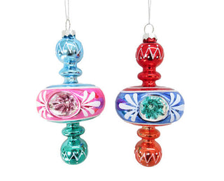 Whimsical Retro Finial Glass Ornament Set 79-81341