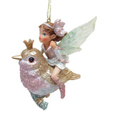 December Diamonds Fairy on a Bird Ornament 79-81491