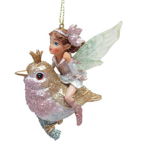 December Diamonds Fairy on a Bird Ornament 79-81491