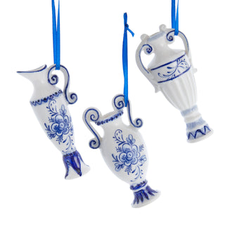 PRE-ORDER Porcelain Blue & White Vase Ornament Set J7860