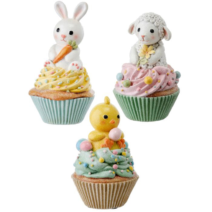 PRE-ORDER-Regency Easter 6" Easter Cupcakes Set/3 MT23703