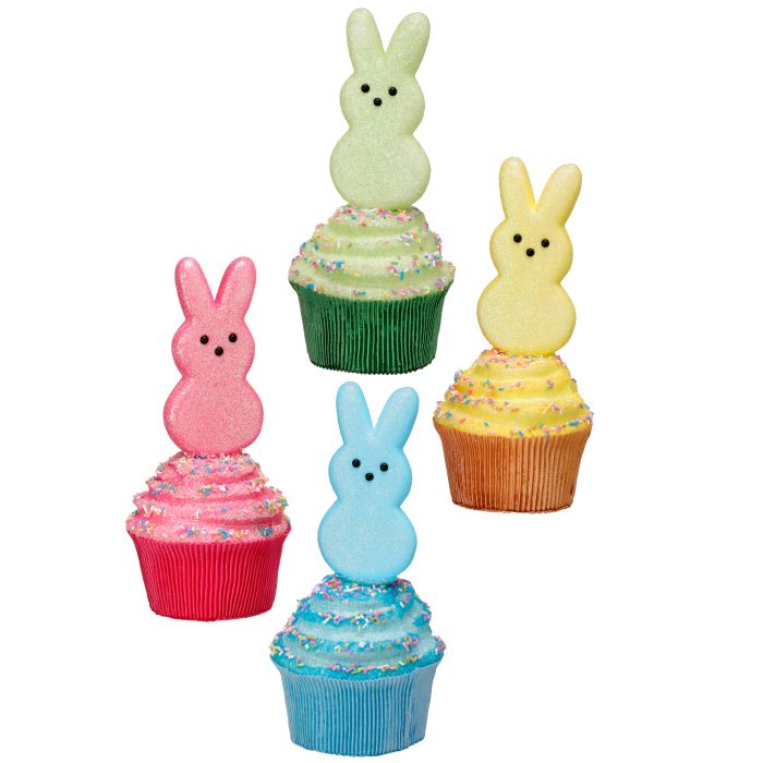 Regency Easter 8.5" Styro Glittered Bunny Peep Cupcake MT25900
