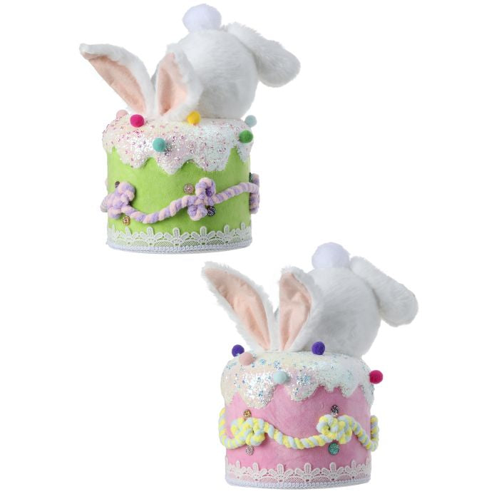 PRE-ORDER-Regency 9.5" Styro Fabric Glitter Bunny Bottom in Cake MT26007