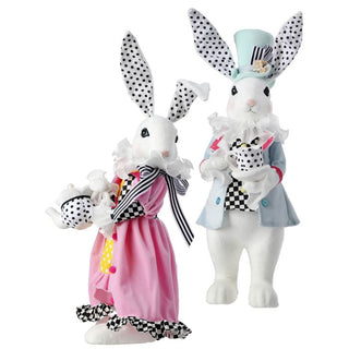 Regency 19-23" Styro Tea Party Bunny Girl Boy Black White Polka Dot MT26011