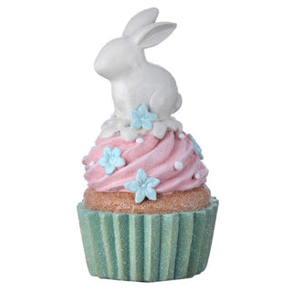 5.5" Chocolate Easter Bunny Cupcake Figurine MT26063/64