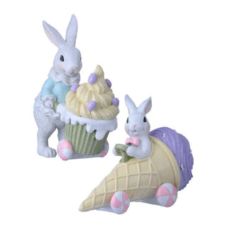 Regency 7-8" Resin Sweets Bunny Ice Cream or Cupcake MT26186
