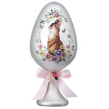 PRE-ORDER-Regency Easter 12" Glass Pedestal Egg w/Bunny MT26542