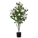 PRE-ORDER-Regency 48" Blush Potted Rose Plant W/Bendable Stem MTF24688