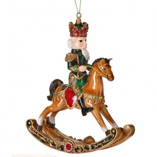 Royal Jewel Nutcracker Rocking Horse Ornament MTX63725