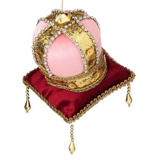Velvet Jewel Crown on Pillow Ornament MTX72809
