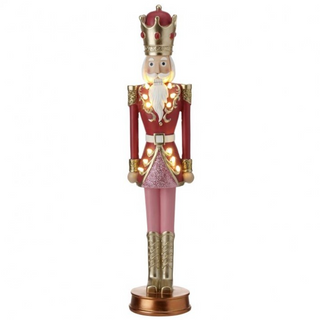 Lighted Royal Court Pink Nutcracker MX73350 Battery Operated w/timer