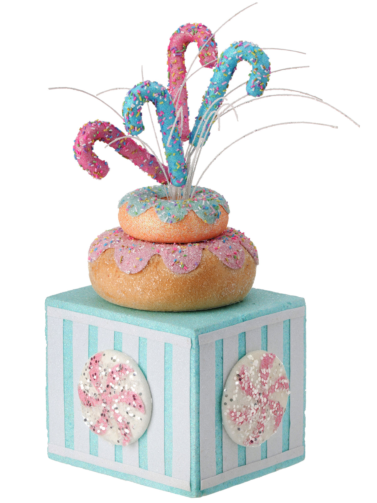 Regency 16" Glitter Stacked Sweets Box with Donuts Peppermint Candy