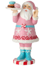 Regency 9" Resin Santa with Sweet Macaroon Cookies Table Piece