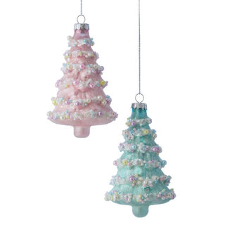 Glass Frosted Tree Ornament Set MTX75705