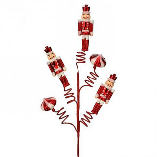 Triple Nutcracker Ornament Spray Tree Pick MTX75926