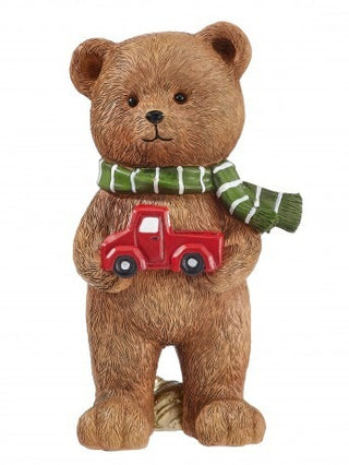 Pre-Order Resin Standing Teddy Bear with Toy Truck MTX77394