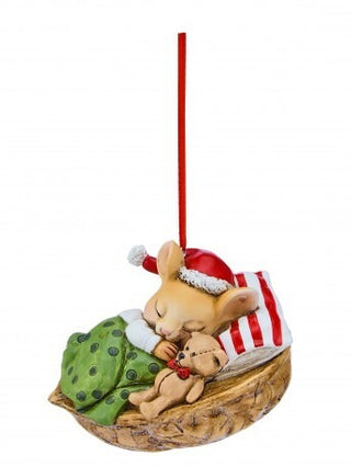 Pre-Order Mouse Sleeping in a Nut Bed Ornament MTX77575