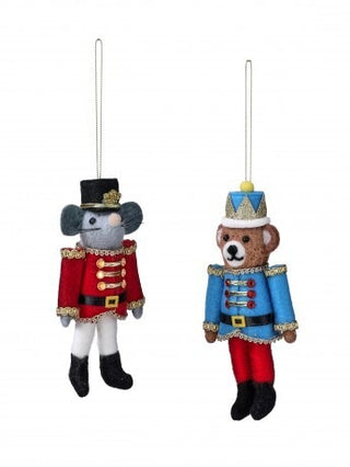 Pre-Order Felt Bear Soldier Nutcracker Soldier Ornament Set MTX78204