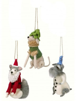Pre-Order Felt Wool Winter Dogs Set MTX79422