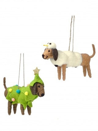 Pre-Order Felt Wool Winter Dachshund Set MTX79423