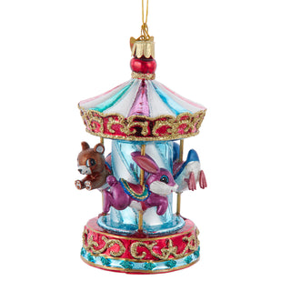 Pre-Order Noble Gems™ Glass Kids Carousel Ornament NBX0157
