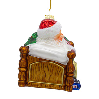 Pre-Order Noble Gems™ Glass Sleeping Santa Ornament NBX0201