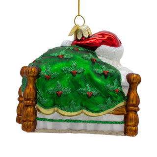 Pre-Order Noble Gems™ Glass Sleeping Santa Ornament NBX0201