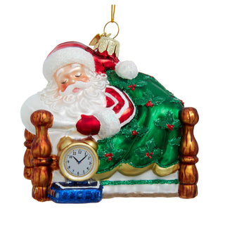 Pre-Order Noble Gems™ Glass Sleeping Santa Ornament NBX0201