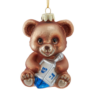 Pre-Order Noble Gems™ Glass Hanukkah Teddy Bear Ornament  NBX0202