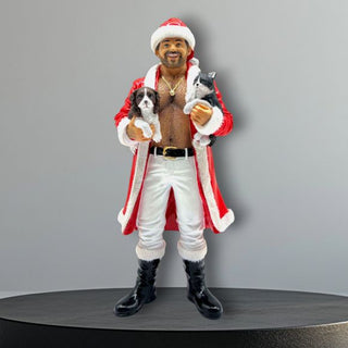 December Diamonds Puss 'N Paws Santa Bear Poke the Bear Ornament 55-55347