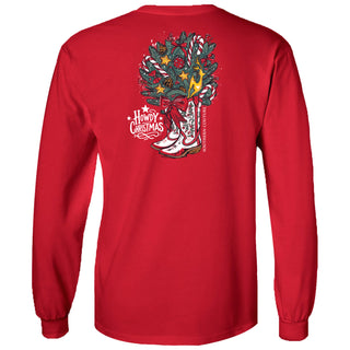 Classic Howdy Christmas on Long Sleeve Tee Shirt