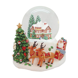 120MM Santa & Reindeer Music Water Globe SD24003