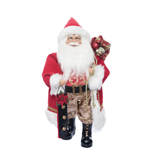 Pre-Order 18" Red And Gold Santa With Bell Hanging SD52414