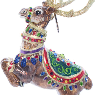 Dasher Reindeer Glass Ornament SDH2117-250