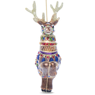 Dasher Reindeer Glass Ornament SDH2117-250
