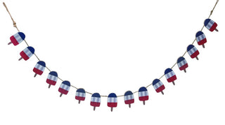 55" MDF Americana Bomb Pop Popsicle Garland