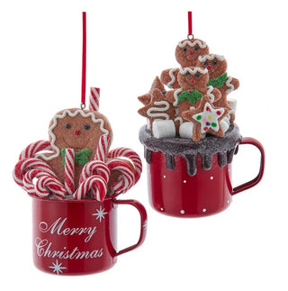 PRE-ORDER Hot Cocoa Cup With Gingerbread Men Ornament  D4672