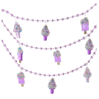 Kurt Adler 9' Pink Popsicle & Ice Cream Cone Garland  H7608