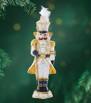 Pre-Order Christopher Radko 7" Ivory Elegance Nutcracker Christmas Ornament 1021787