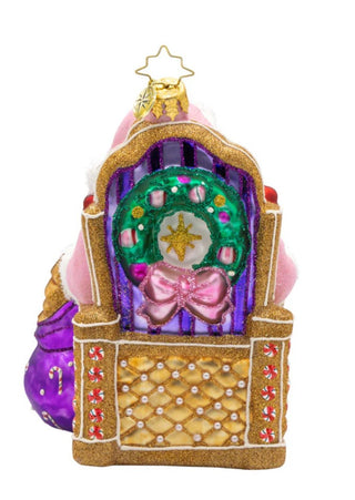 Pre-Order Christopher Radko 5" Pink Sweet Tooth Santa Christmas Ornament 1022202