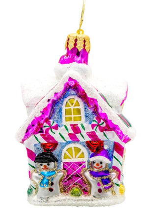 Pre-Order Christopher Radko 2.5" Gingerbread Candy Coated Cottage Gem Ornament 1022221