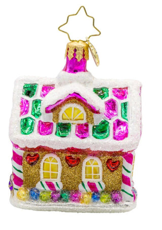 Gingerbread Candy Coated Cottage Gem Ornament 1022221