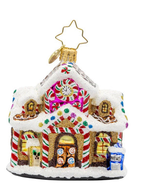 Pre-Order Christopher Radko 3" Gingerbread Sweet Tooth Station Gem Ornament 1022222