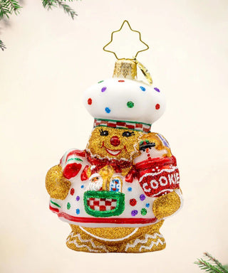Pre-Order Christopher Radko 3" Gingerbread Sugary Chef Gem Ornament 1022223