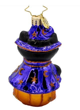Pre-Order Christopher Radko 3" Halloween Witchy Whiskers Gem Ornament 1022239