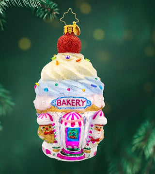 Pre-Order Christopher Radko 5" Confectionery Corner Cupcake Sweets Gingerbread Ornament 1022327